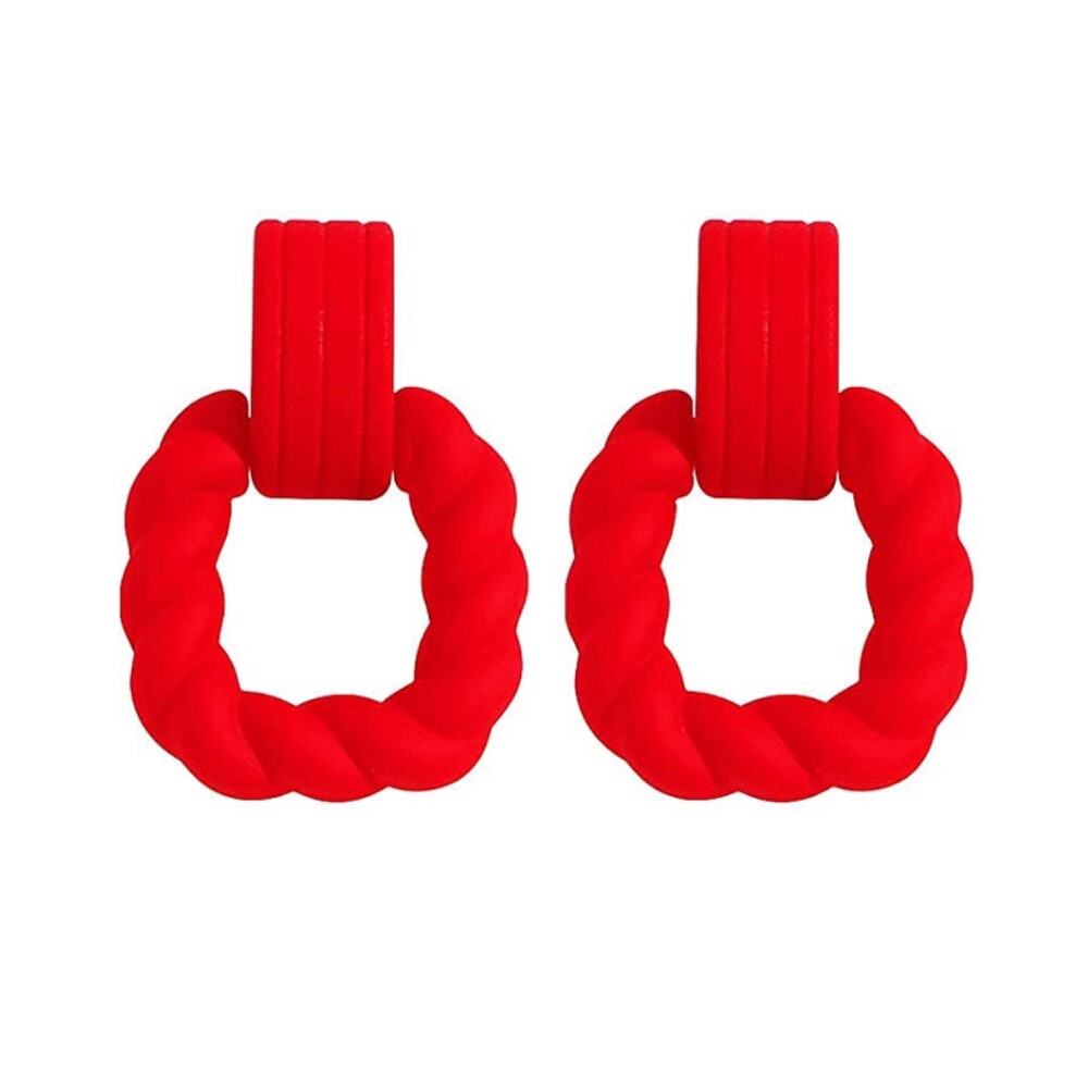 Square Twist Drop Earrings
